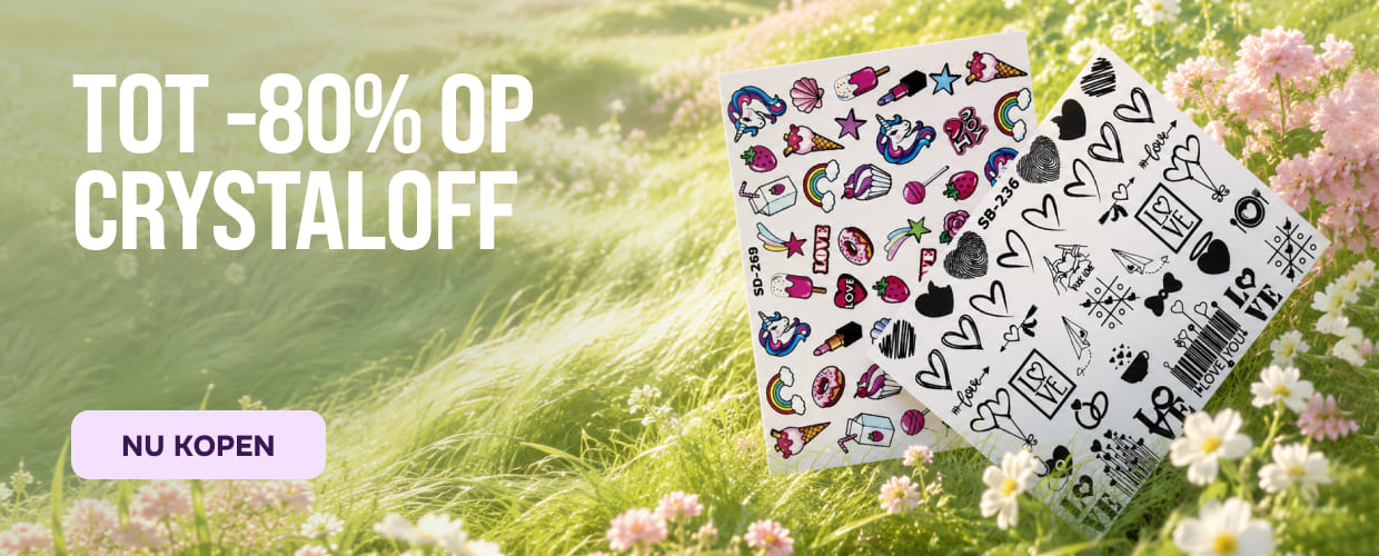 actie op CRYSTALOFF nagelstickers