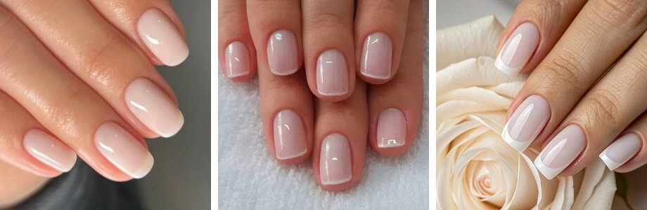 Milky white nails