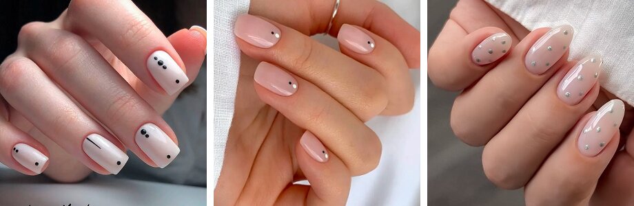 Milky nail design