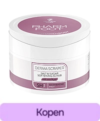 Verkwikkende zout- en suikerscrub PHARM FOOT Derma Scraper 200 g