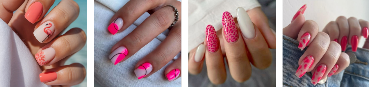 roze zomermanicure