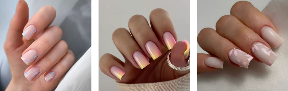 minimalistische zomermanicure